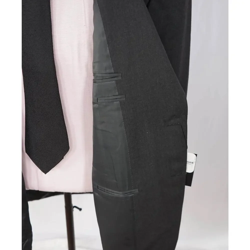 $1,895 CANALI - Solid Gray Wool Blazer - 52L US
